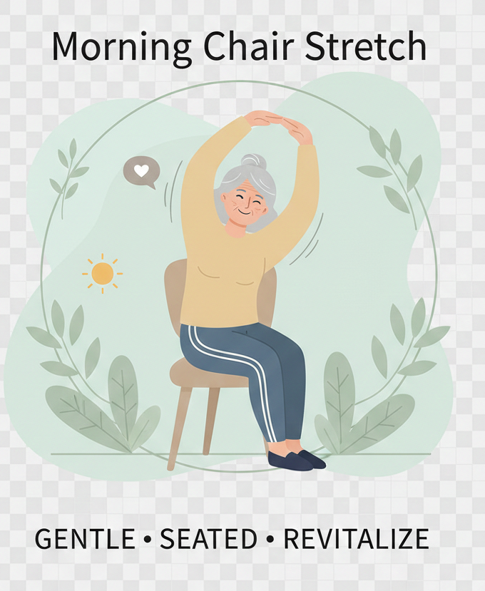 Residents doing gentle stretching exercises